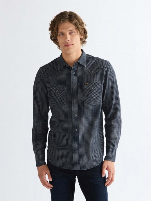 Herren Langarmhemd - Western