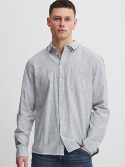 Artikelbild Herren Langarmhemd von BLEND in blau gemustert