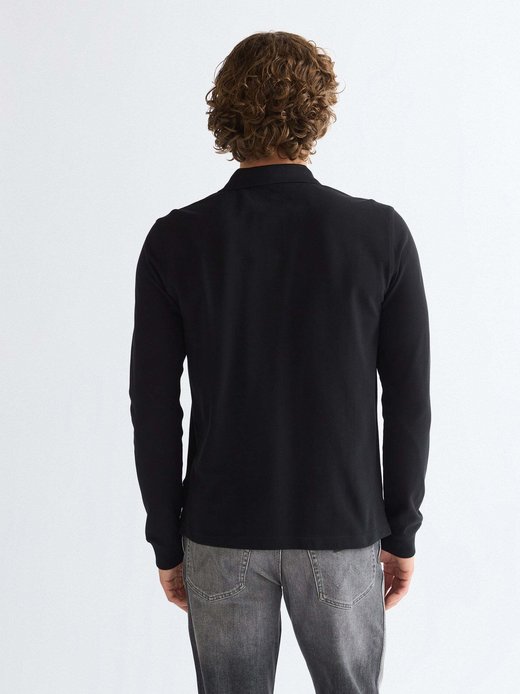 Herren Langarmpoloshirt
