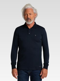 Artikelbild Herren Langarmshirt  -  Camastra von Carlo Colucci in blau gemustert