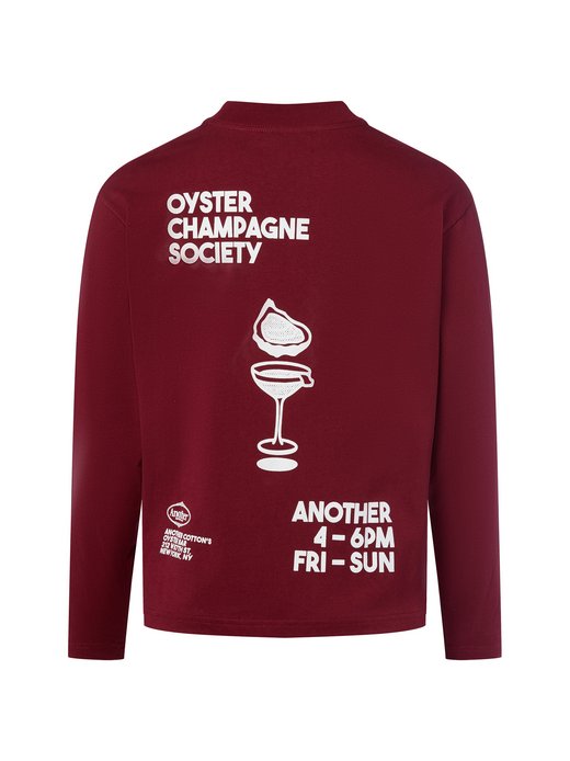 Herren Langarmshirt - Oyster and Champagne