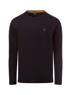 Artikelbild Herren Langarmshirt - Tacks von BOSS Orange in schwarz uni