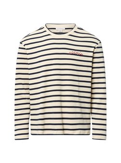 Artikelbild Herren Langarmshirt von Calvin Klein Jeans in ecru marine gestreift