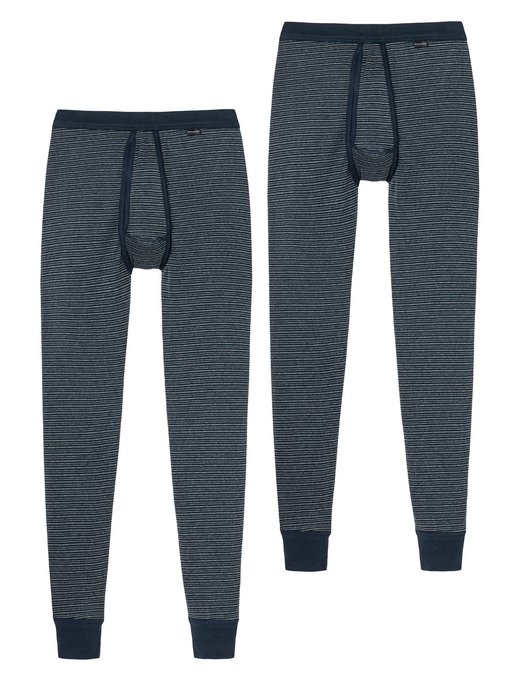 Herren Lange Unterhose  -  Feinripp Melange