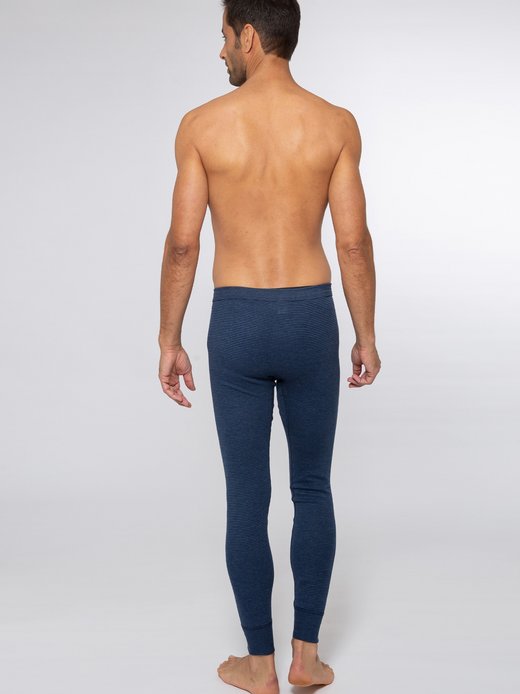 Herren Lange Unterhose Jeans Feinripp