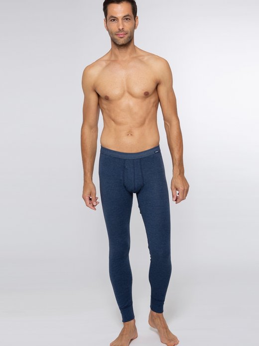 Herren Lange Unterhose Jeans Feinripp
