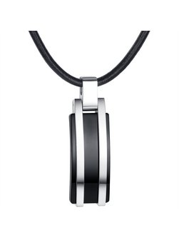 Artikelbild Herren Leder-Kette von True Rebels in schwarz uni