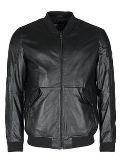 Artikelbild Herren Lederblouson von JCC in schwarz uni