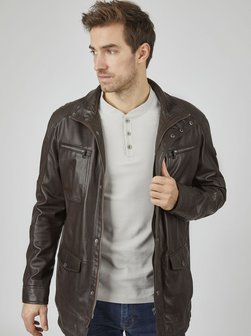 Artikelbild Herren Lederjacke - BUDAVID von Bugatti in braun uni