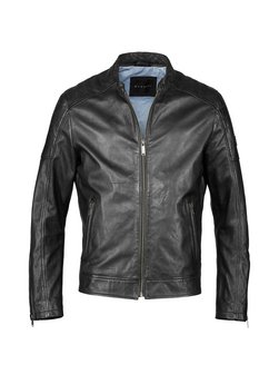 Artikelbild Herren Lederjacke - BULuigi von Bugatti in schwarz uni