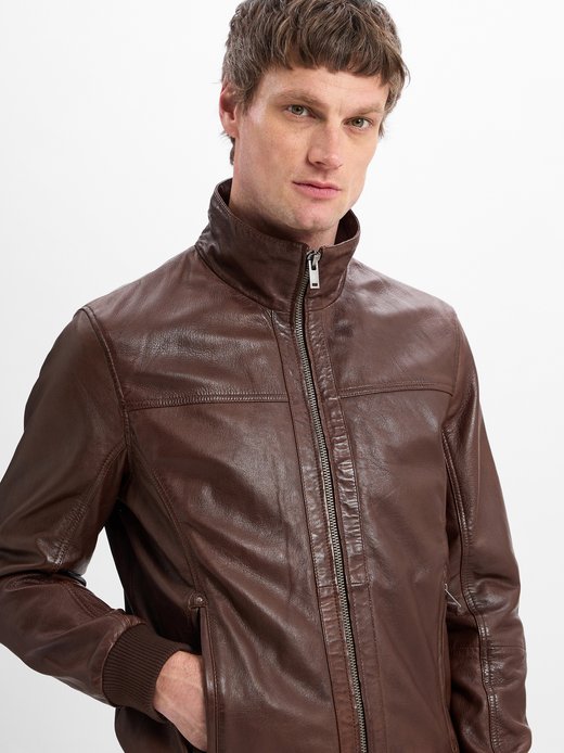 Lederjacke Braun Daniel Hechter Lederjacke Cognac Nils Sundström