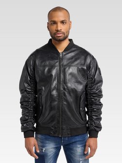 Artikelbild Herren Lederjacke  -  Desiato von Carlo Colucci in schwarz uni