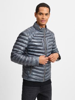 Artikelbild Herren Lederjacke - MSMalik von Milestone in blue stone uni