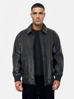 Artikelbild Herren Lederjacke  -  Ryder von Trueprodigy in schwarz uni