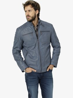Artikelbild Herren Lederjacke - ZANZINO von BABISTA in blau uni