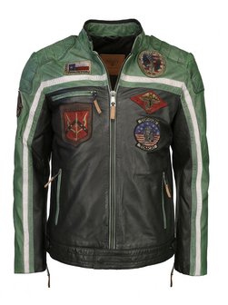 Artikelbild Herren Lederjacke von Topgun in grün uni