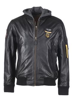 Artikelbild Herren Lederjacke von Topgun in schwarz uni