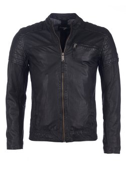 Artikelbild Herren Lederjacke von Maze in schwarz uni