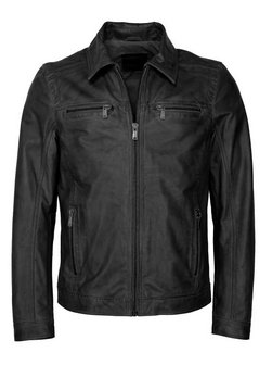 Artikelbild Herren Lederjacke von Mustang in schwarz uni