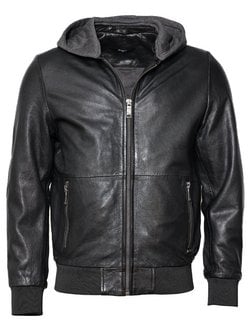 Artikelbild Herren Lederjacke von Maze in schwarz uni