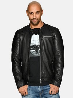 Artikelbild Herren Lederjacke von Maze in schwarz uni