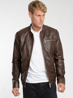 Artikelbild Herren Lederjacke von Maze in braun uni