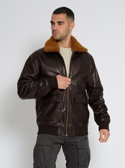 Artikelbild Herren Lederjacke von Topgun in braun uni