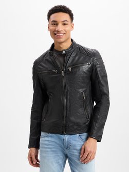 Artikelbild Herren Lederjacke von Mauritius in schwarz uni