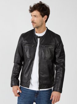 Artikelbild Herren Lederjacke von JCC in schwarz uni