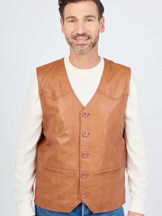 Herren Lederweste
