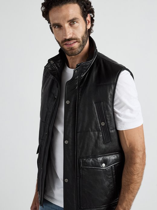 Herren Lederweste