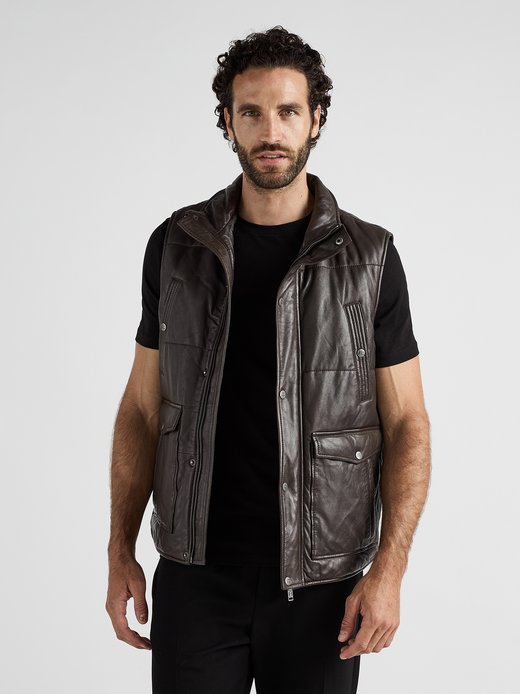Herren Lederweste