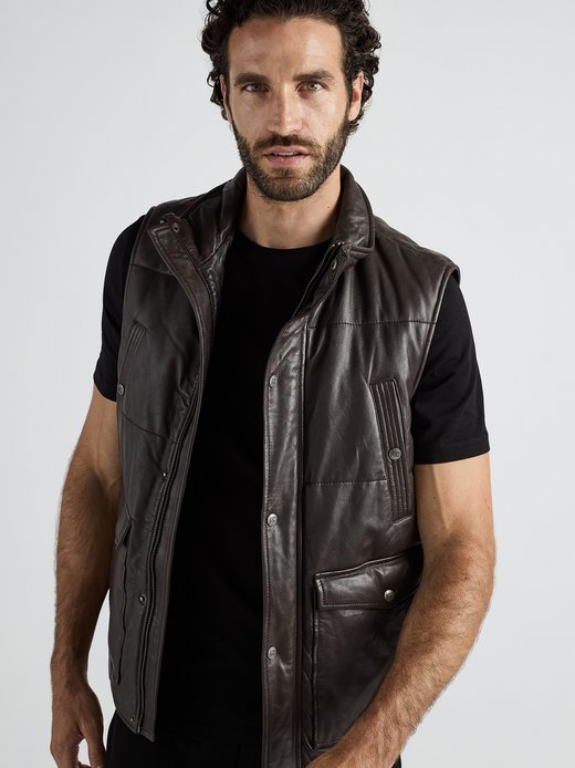 Herren Lederweste