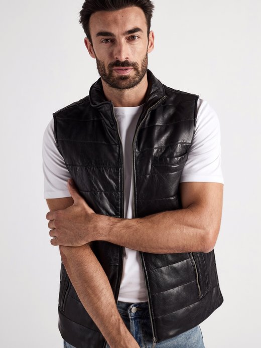 Herren Lederweste