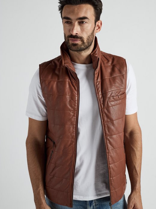 Herren Lederweste