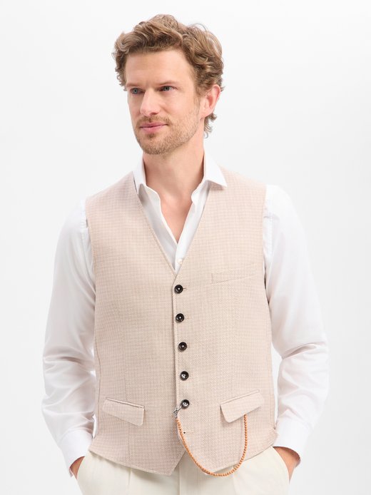 Herren Leinen-Weste mit Wolle - Mitch