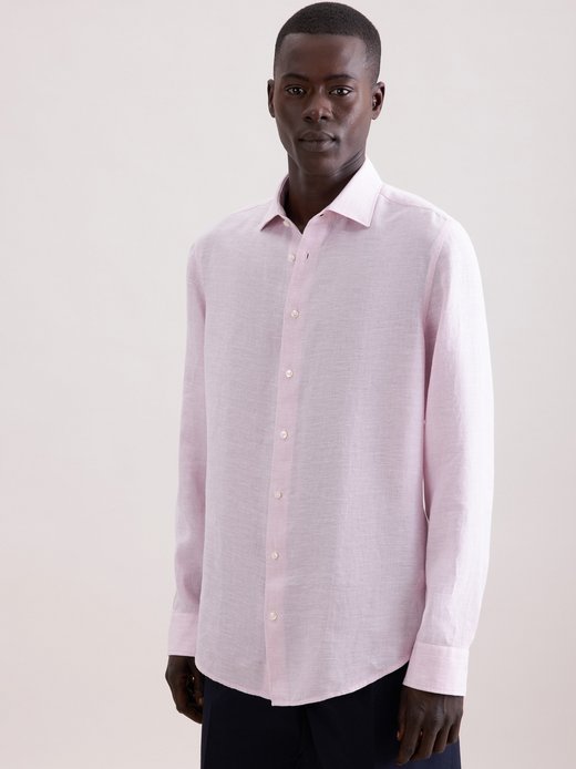 Herren Leinenhemd - Shaped Fit