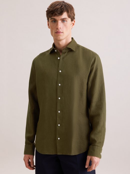 Herren Leinenhemd - Shaped Fit