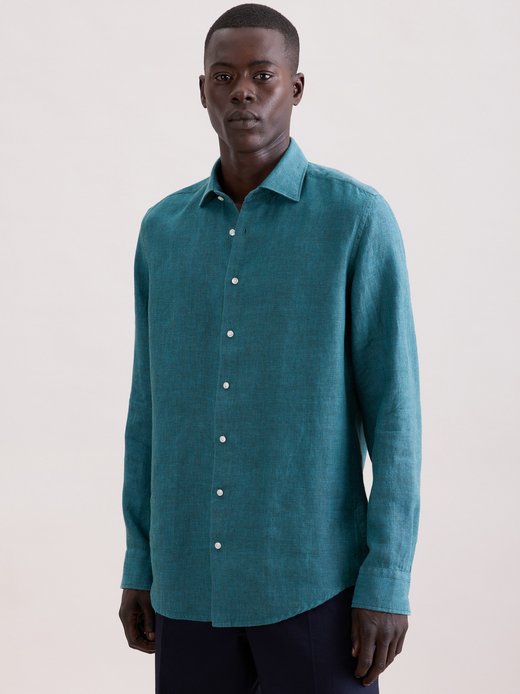 Herren Leinenhemd - Shaped Fit