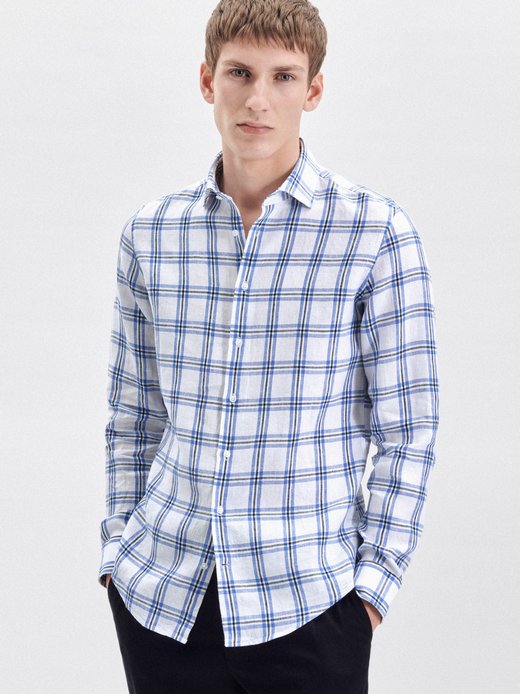 Herren Leinenhemd - Slim Fit