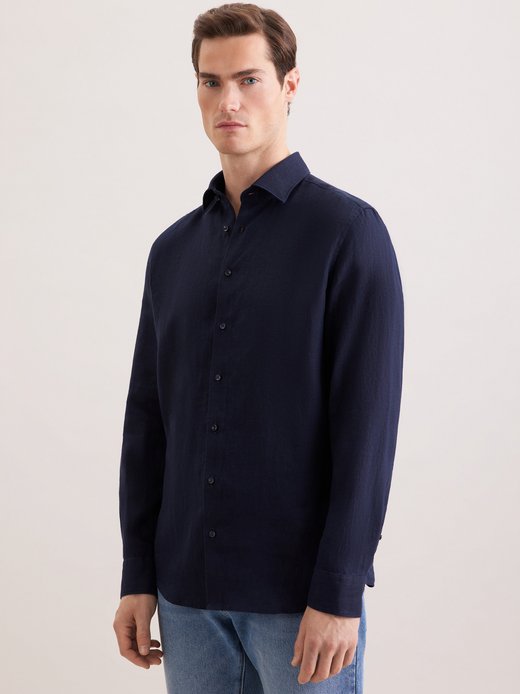 Herren Leinenhemd - Slim Fit