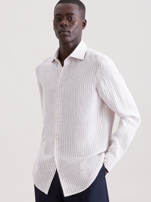 Herren Leinenhemd - Slim Fit