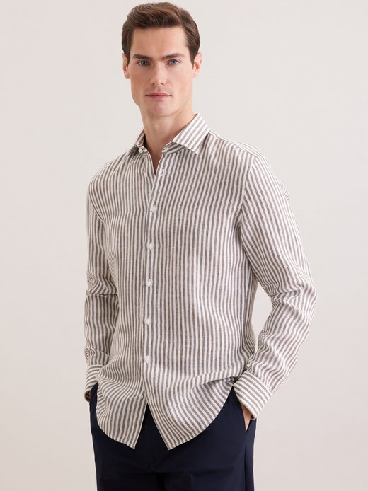 Herren Leinenhemd - Slim Fit