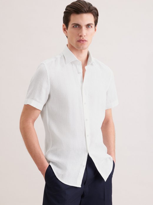 Herren Leinenhemd - Slim Fit