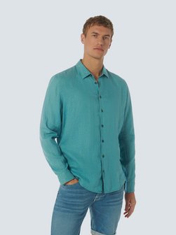 Artikelbild Herren Leinenhemd von No Excess in blau uni
