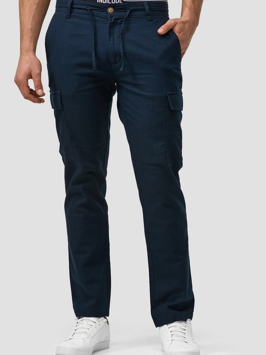 Herren Leinenhose Cargo - Leonardo