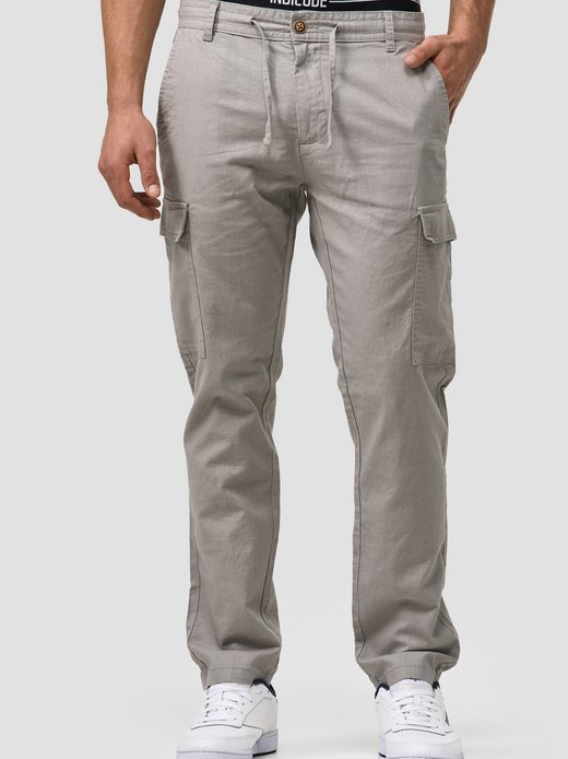 Herren Leinenhose Cargo - Leonardo