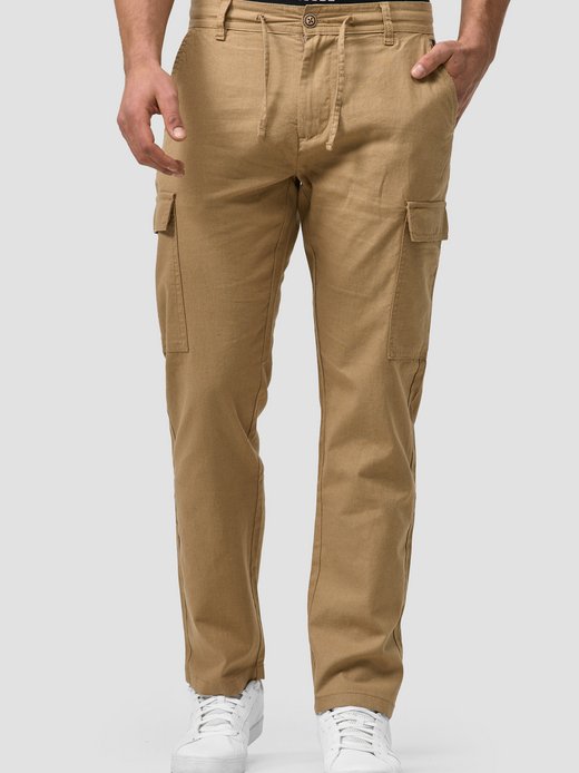Herren Leinenhose Cargo - Leonardo