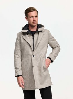 Artikelbild Herren Mantel - DiEmilio von Zuitable in beige strukturiert