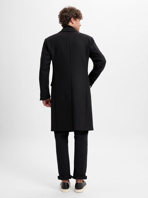 Herren Mantel mit Kaschmir-Anteil- Maron